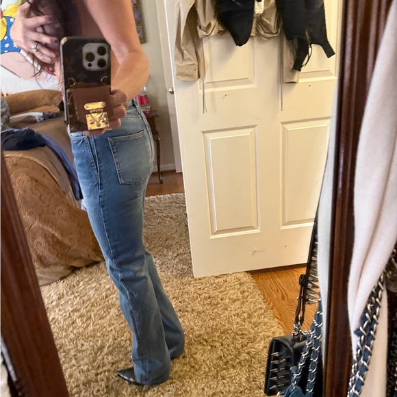 Saint Laurent Mid-Rise Faded Denim Bootcut Jeans - Picture 16 of 16